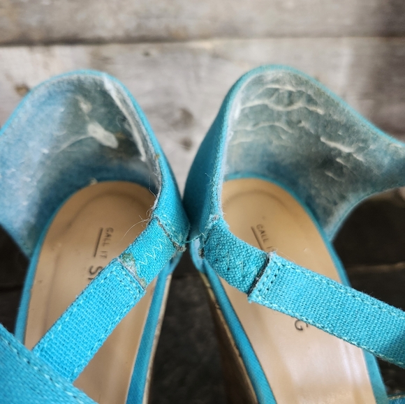 Teal Cork Wedges from Call It Spring - Picture 4 of 6